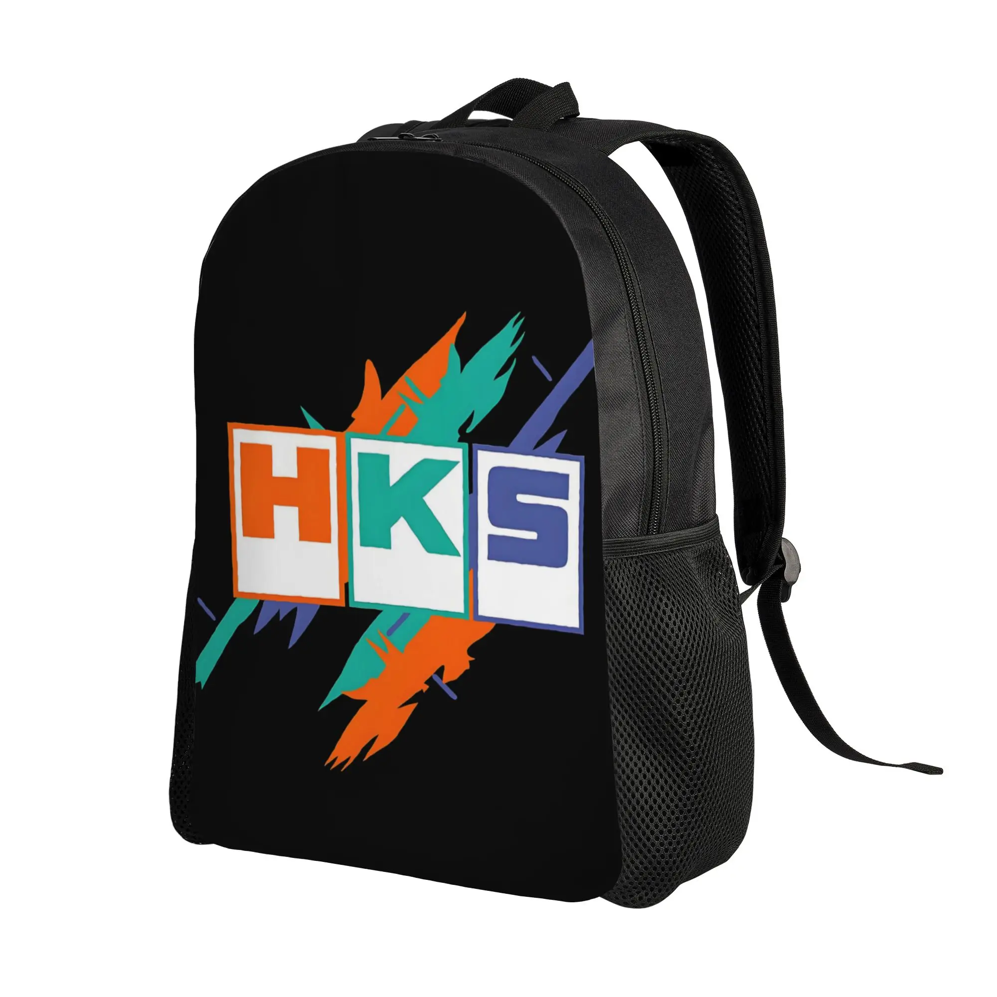 Custom 3D Print H-HKSES Motor Race Backpack for Girls Boys Vintage  College School Travel Bags Men Bookbag Fits 15 Inch Laptop