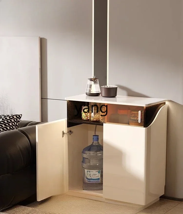LTT living room against the wall tea cabinet kettle integrated rock slab locker multi-functional locker