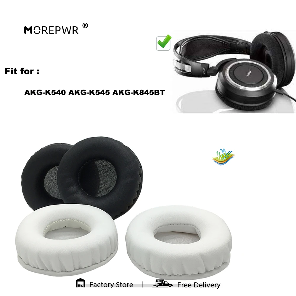 

Morepwr New Upgrade Replacement Ear Pads for AKG K540 K545 K845BT Headset Parts Leather Cushion Velvet Earmuff Sleeve Cover