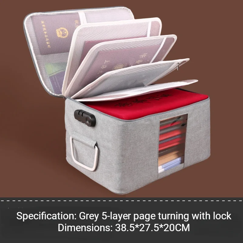 Zipper Document Storage Bag Large Clothes Luggage Compression Lock Reclosable Handbag Portable Travel Home Organization