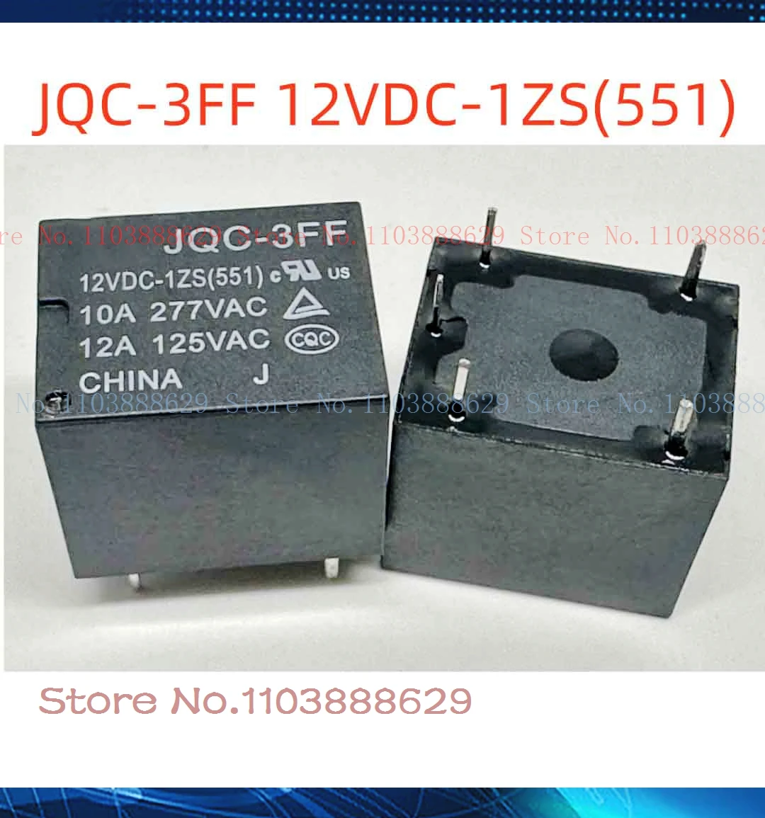 10A JQC-3FF 5/6/9/12/24VDC-1ZS(551)/1ZT T73C