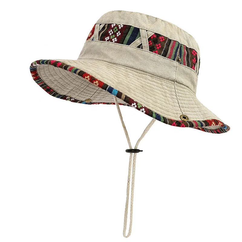 Summer Retro Casual Sun Hat Outdoor Fisherman Hat for Men Women UV Protection Unisex