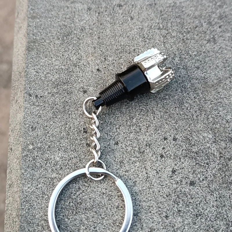 Creative Drill Bits Gear Metal Key Chain Ring Fashion Car Pendant Oilfield Oil Workers Souvenir Gifts