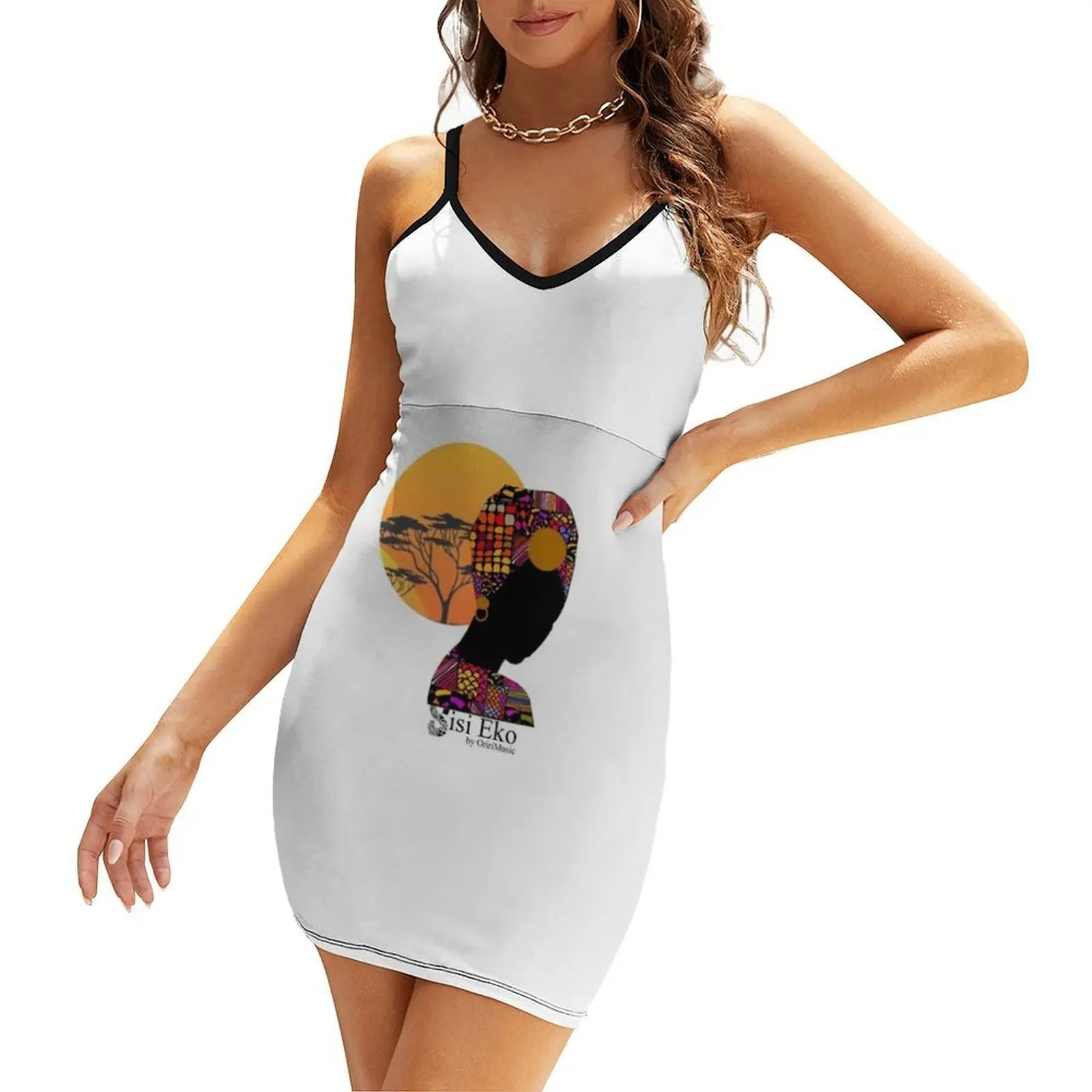 

Sisi Eko Girl Sling Dress womens clothing Cocktail of dresses african dresses for woman Women's summer dresses
