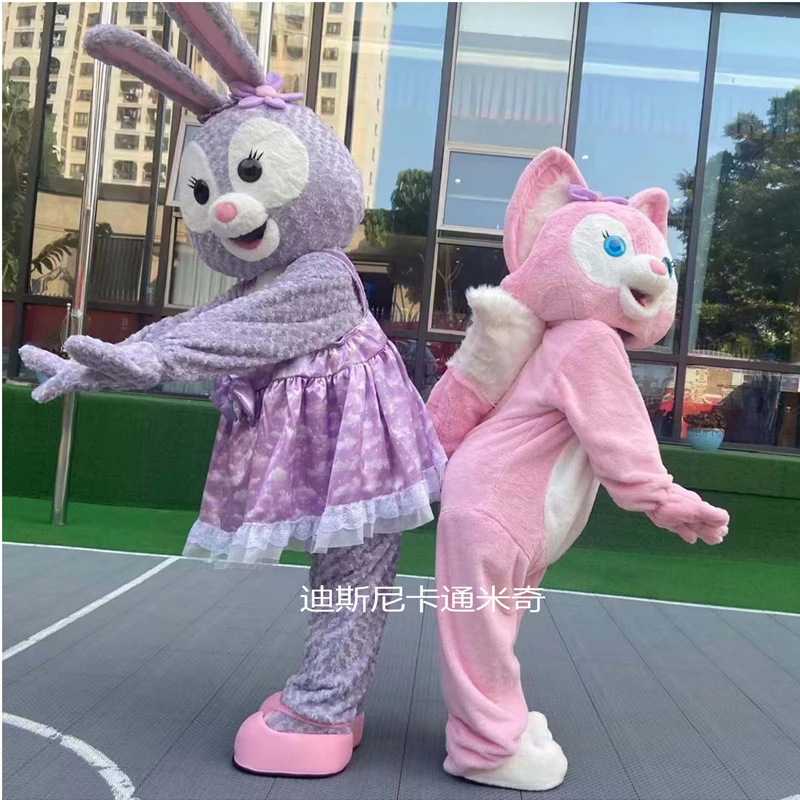 Hot Sale Lina Belle Cartoon Doll Costume Disney Star Delu Daffy Bear Snow Rose Walking Doll Costume Performance Costume