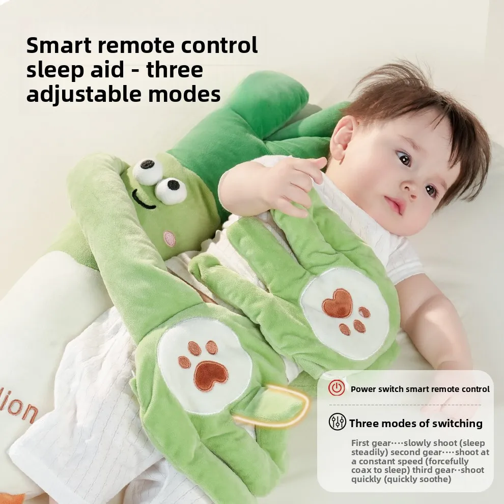 Cute Scallion Baby Sleeping Pillow Startle Prevention Baby Patter Sleep Toys for Newborn Automatic Palm Patting Sleeping Pillow