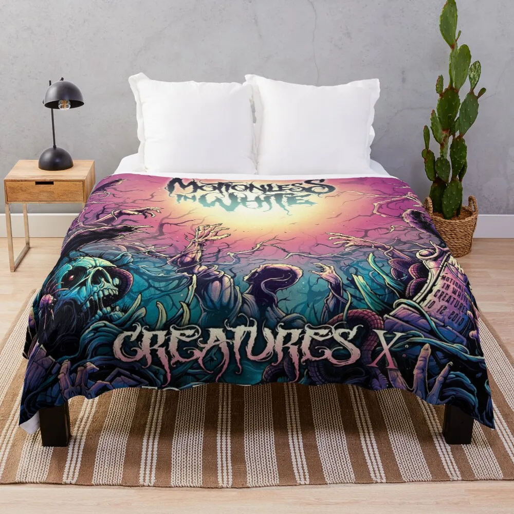 

Motionless In White Throw Blanket Anti Shedding Soft Fuzzy Blanket for Home
