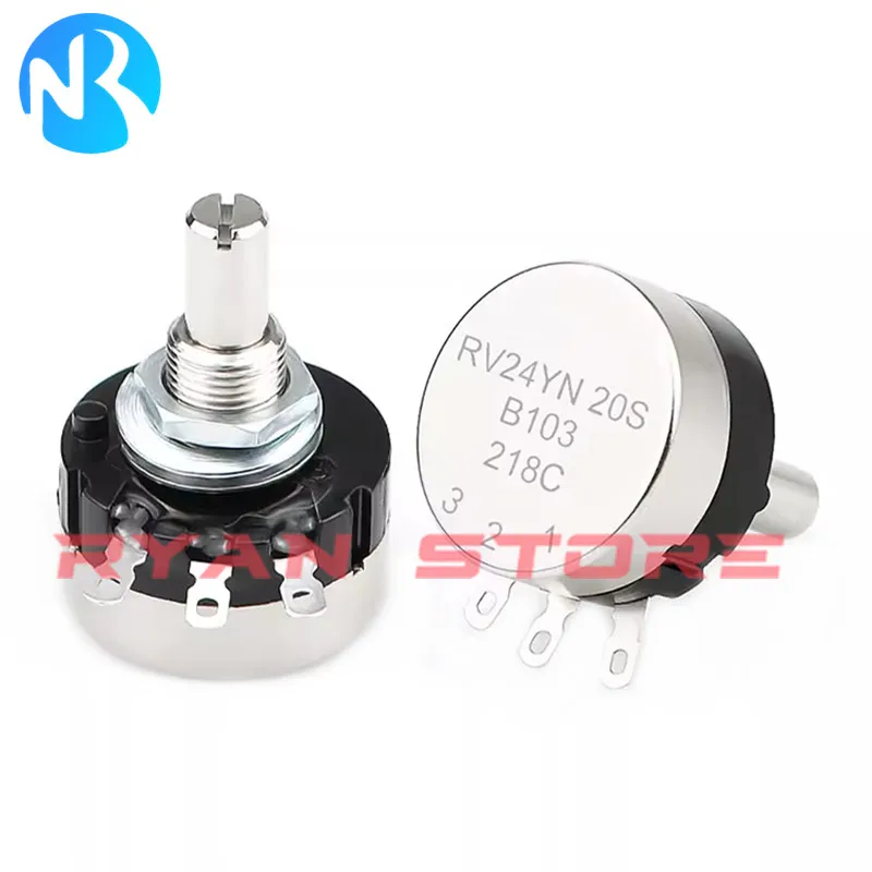 2PCS 100% NEW Potentiometer RV24YN20S B101 B201 B501 B102 B202 B502 B103 B203 B503 B104 B204 B254 B504 100 1K 2K 5K 10K 50K 100K