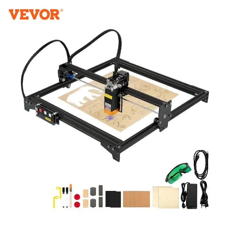 VEVOR Desktop Laser Engraver 41x40CM DIY Engraving Cutting Machine CNC Router w/ 5.5W Laser Power for Wood Metal Leather Fabric