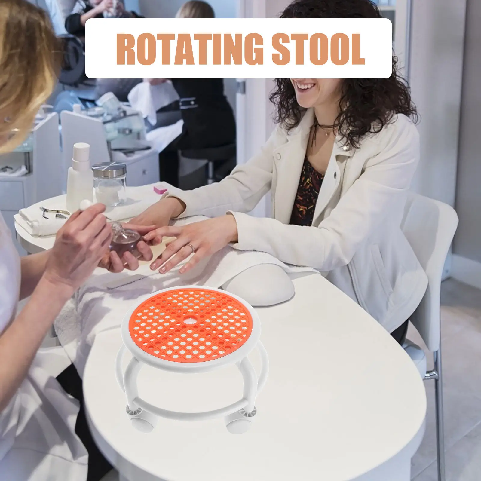 

Низкий вращающийся стул-табурет для педикюра, сверхпрочный, для салонов красоты, маникюра, массажа ног, ремонтных работ, с роликовым механизмом