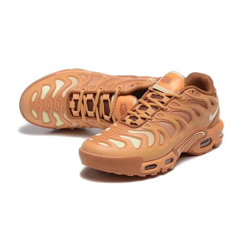 

Nike Air Max Plus Tn Versatile Women Men Anti-slip Against Impact Breathable Sports Running Shoes Brownish Beige Sneakers