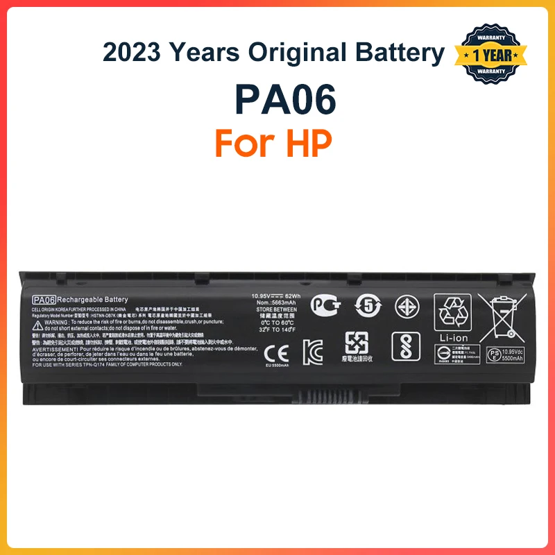 5600mAh PA06 Laptop Battery For HP Omen 17-w000 17-w200 17-ab000 17t-ab200 HSTNN-DB7K 849571-221 849571-241 849911-850