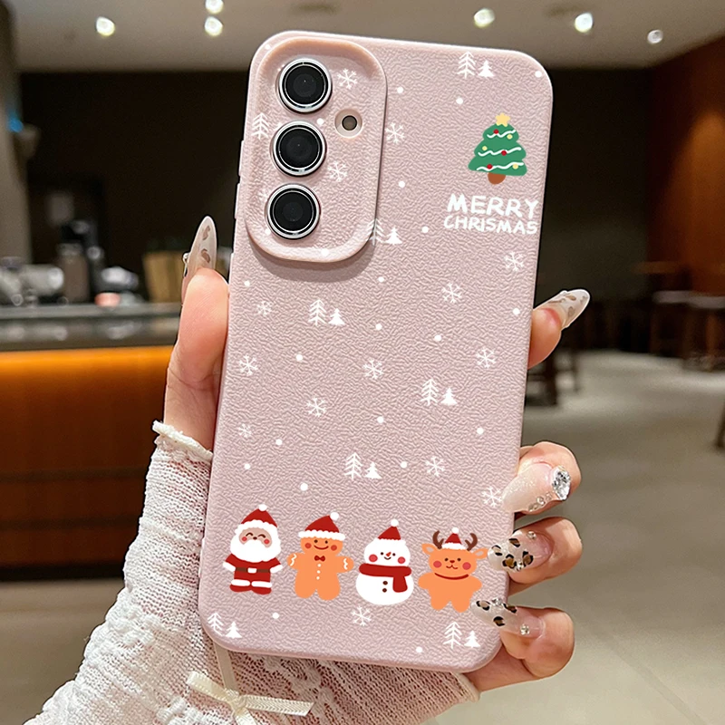 Happy New Year Christmas Case For Samsung Galaxy A55 A35 A25 A15 S24 S23 S22 Ultra S21 S20 FE A16 A52 A53 A14 A34 A54 5G Cover