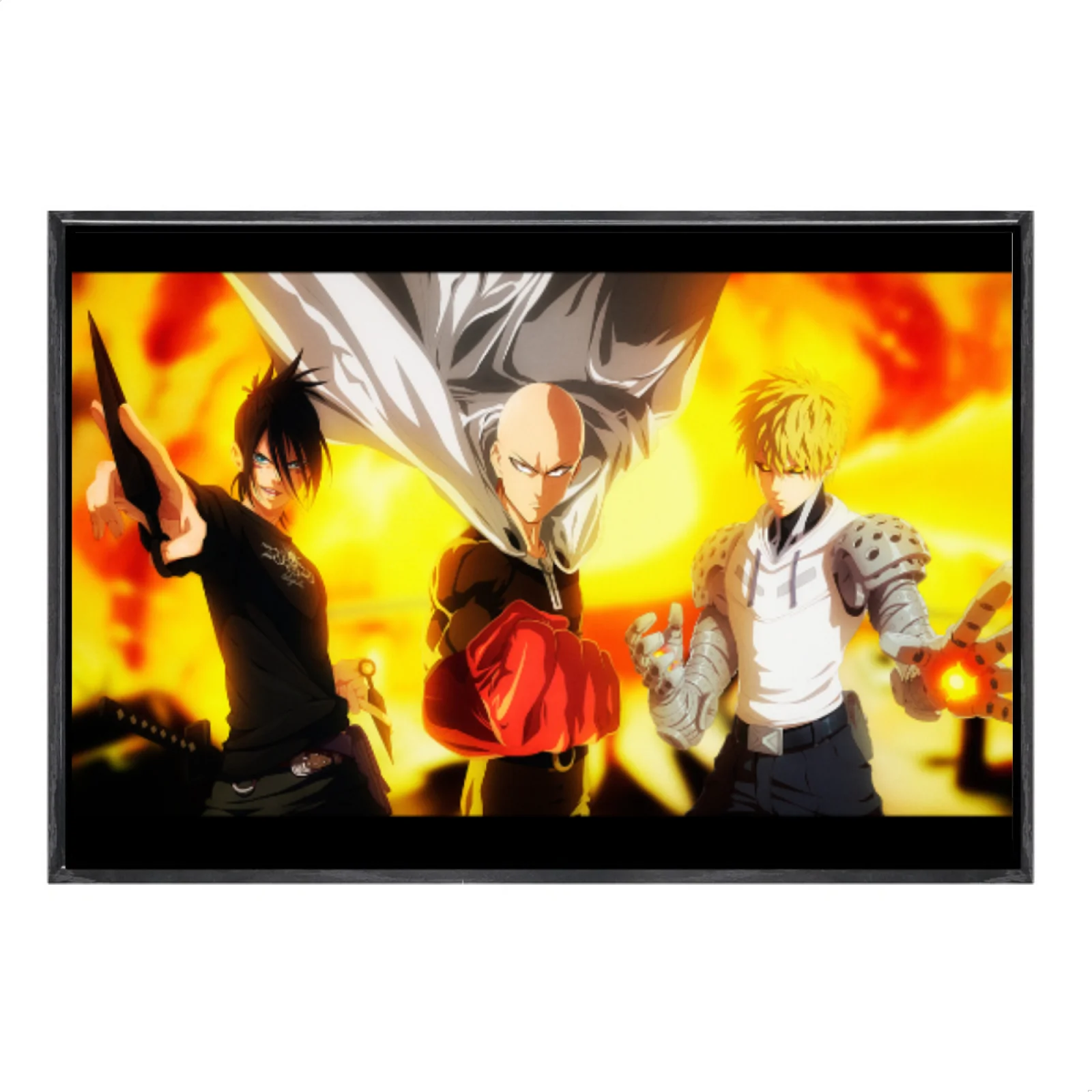 

Японская манга, многоразмерный холст, постер в двойной рамке, настенное искусство, домашний декор в один удар для гостиной, спальни