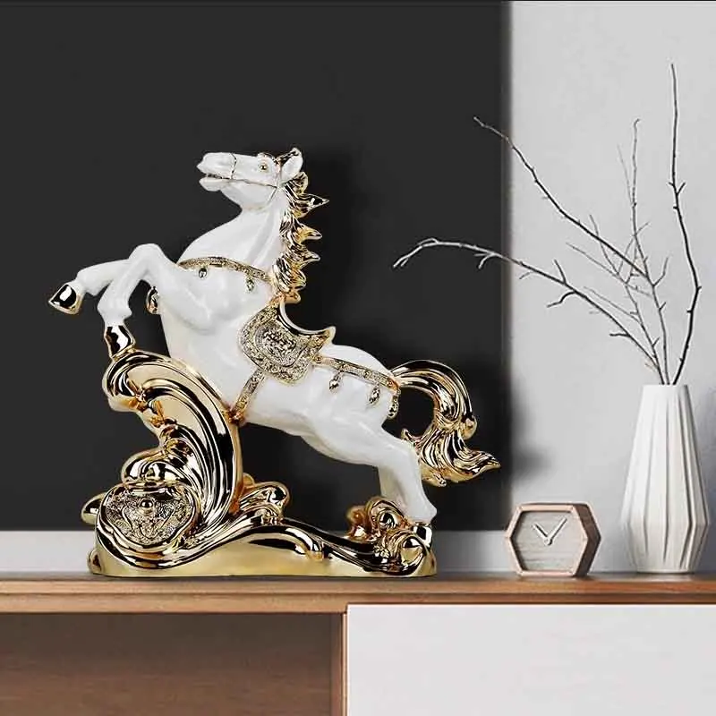 

Nordic Room Decor, Horse Sculpture Ornaments, Horse Model Statue, Crafts Desktop Decoration, Blessing Gifts, Luxury Artworks
