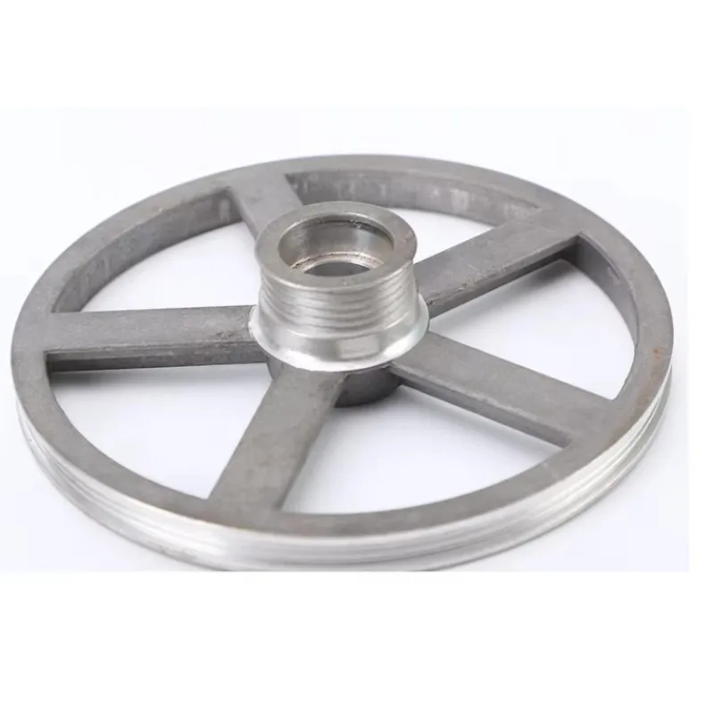 Flywheel cast iron compressor pulley driven multi slot fan with aluminum pulley