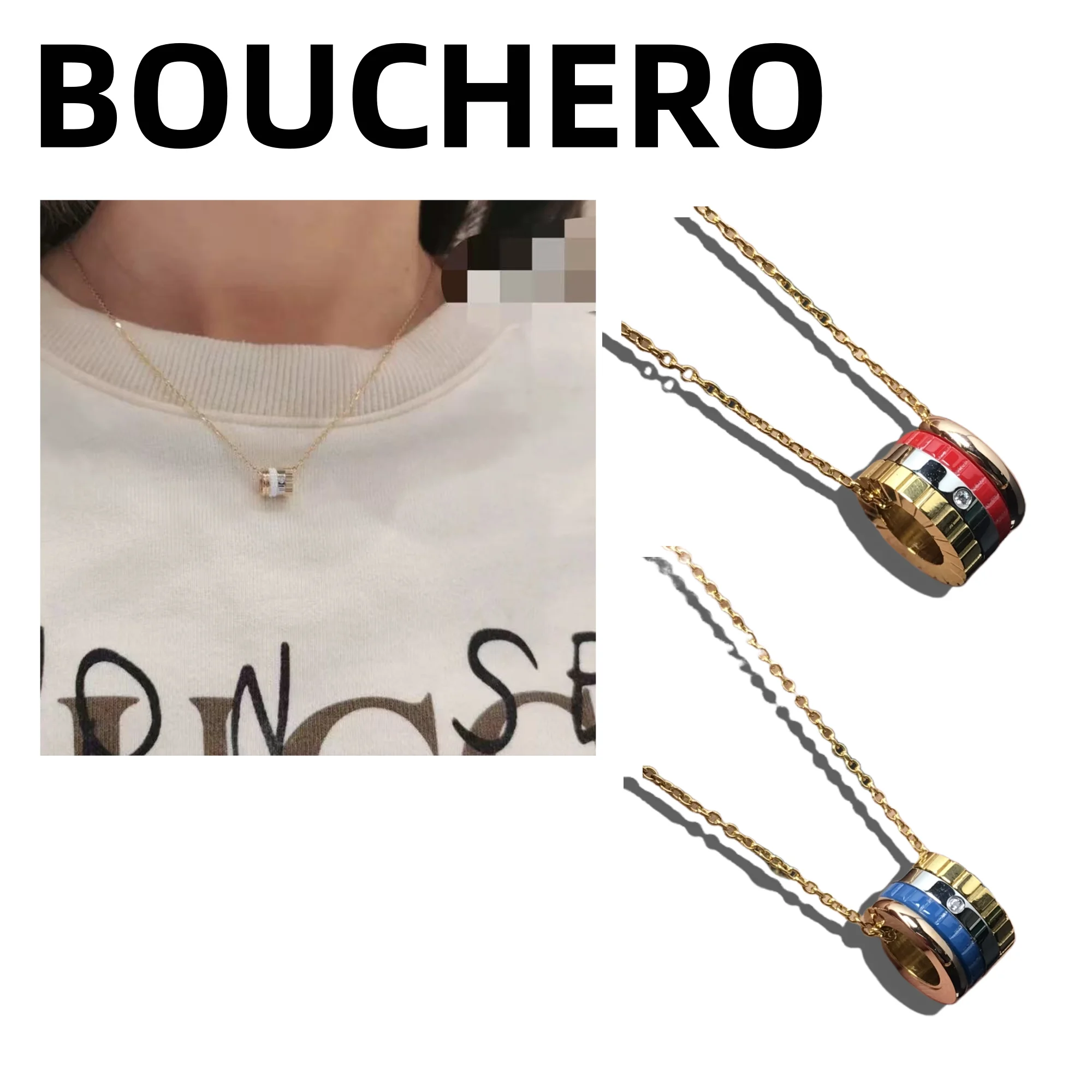 

Мужское колье French bouchero - нейтральный аксессуар в стиле панк, роскошные и простые украшения, синий цвет.