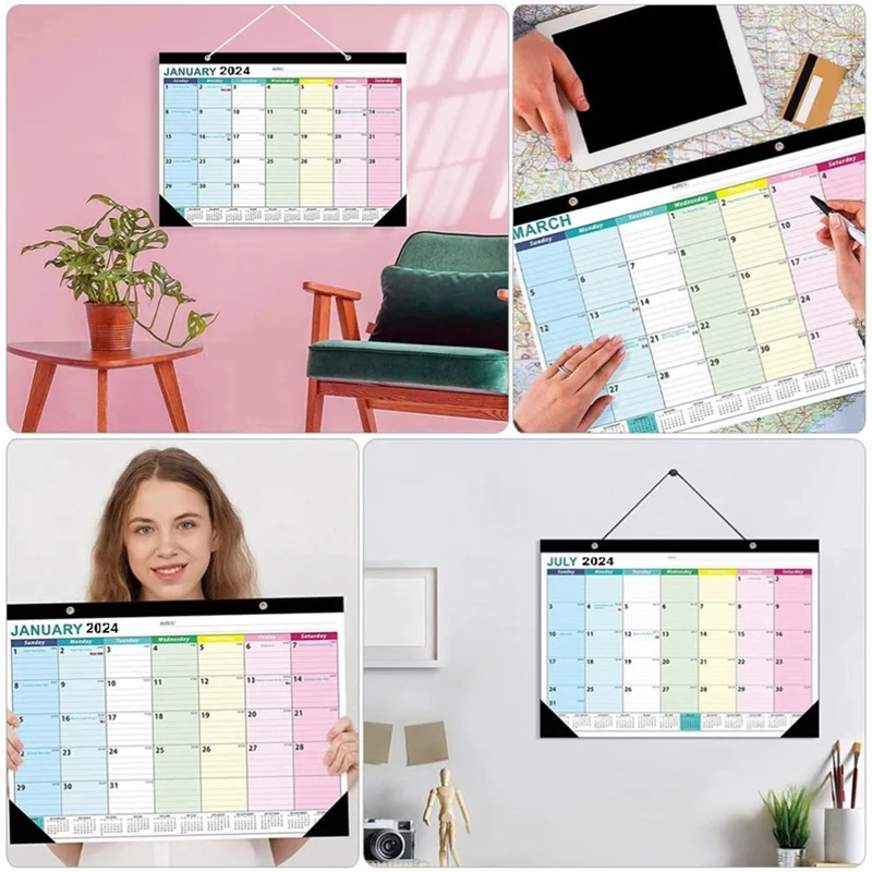 2024 Calendar Wall Calendar 2024- 2025, 18 Months Wall Calendar From January 2024- June 2025, Hanging Hook