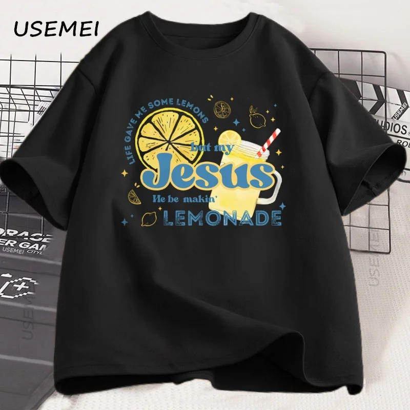 Life Gave Me Some Lemons, but My Jesus T-Shirt Is a Christian T-Shirt for Men and Women. God Is with Me, Faith-Themed Lemonade T-Shirt, Unisex