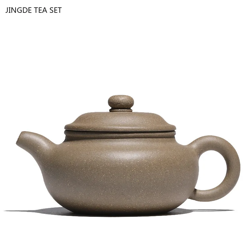 

1PCS 150ML Chinese retro master hand carved Yixing original mine green sand filter purple sand teapot zisha tea set gift