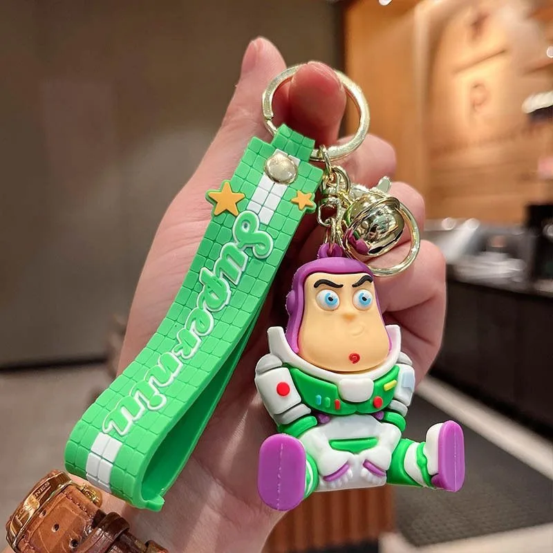 Personalized Cartoon Cute Toy Story Disney Buzz Lightyear Woody Jessie New Men's and Women's Car School Bag Keychain Pendant