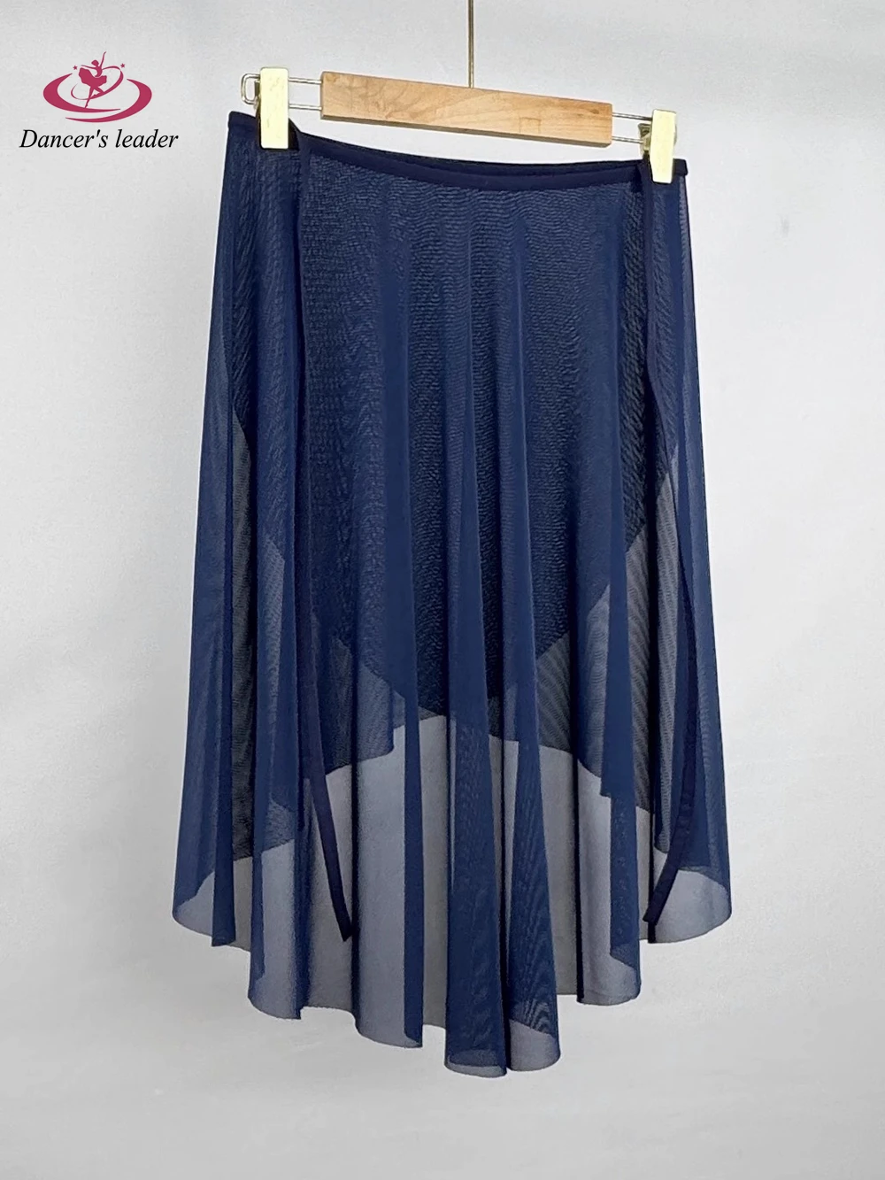 Jupe de Ballet en maille bleu foncé, jupe de danse, combinaison pour adulte, pratique de la fille, Mini jupe de Ballet, photo