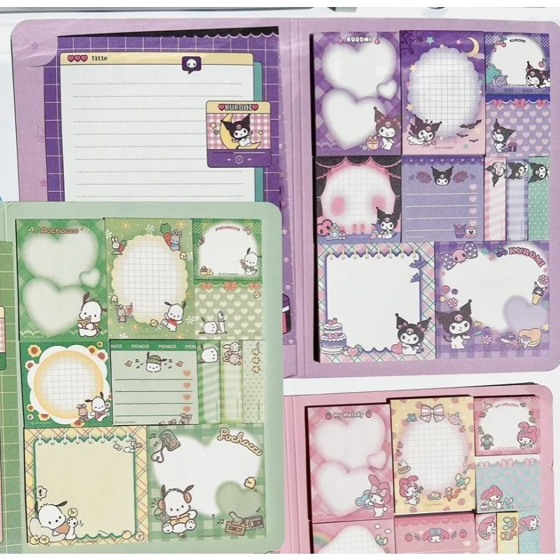 2025 New Hot Sticker combination, sticky note book, cute and convenient, cartoon student account, notebook, message book