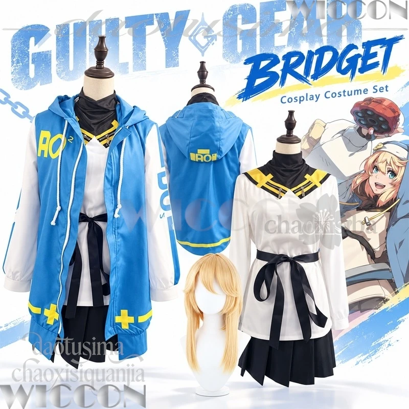 costume-de-cosplay-de-bridget-pour-le-jeu-d'anime-guilty-gear-strive-veste-et-manteau-de-style-punk-bleu-et-blanc-robe-gothique-perruques-jaunes-halloween