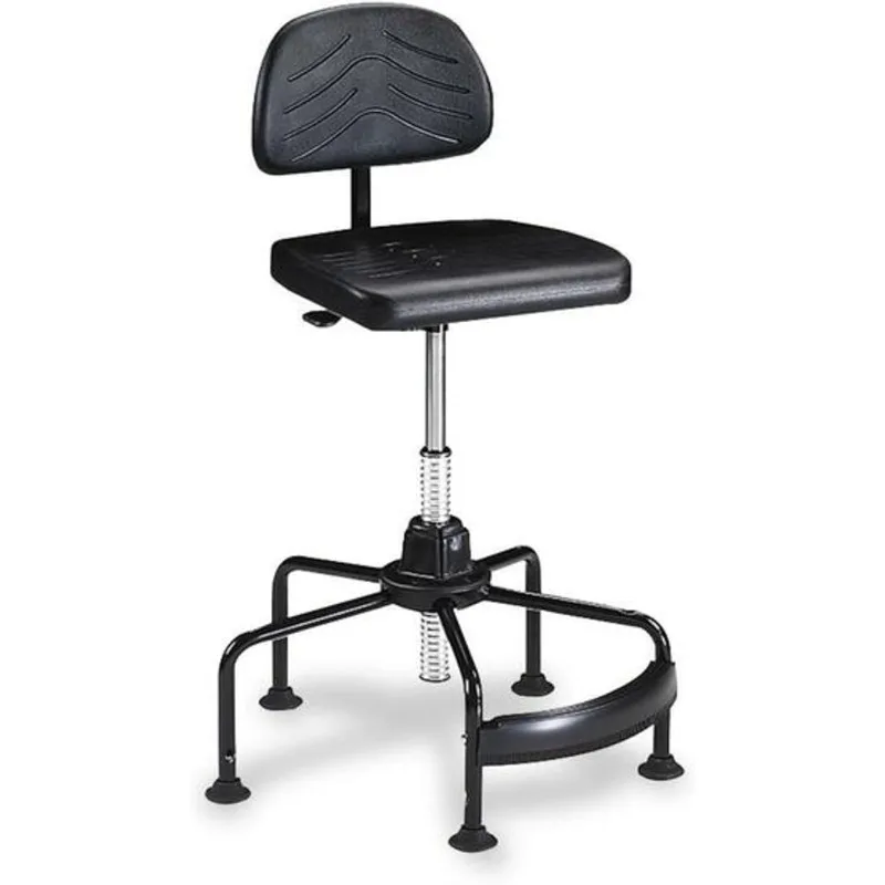 igh-Back Economy Industrial Workbench Swivel Task Chair, Black (5117)