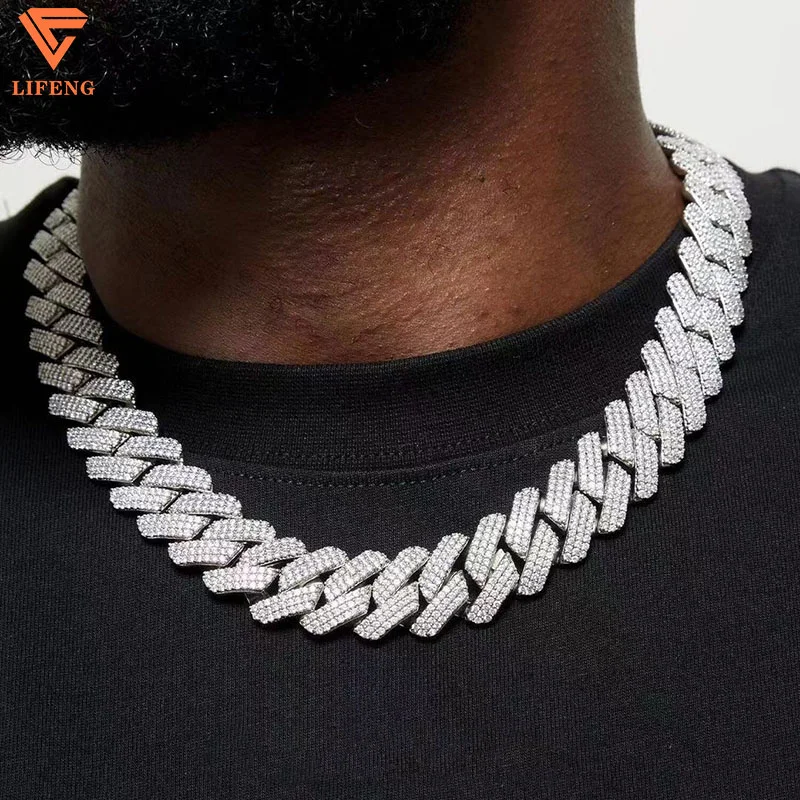 

Good Price Of Fashion Style Ablaze 925 Silver Man Necklace Thick Link Chain Hinge Link Necklace For Adult Male