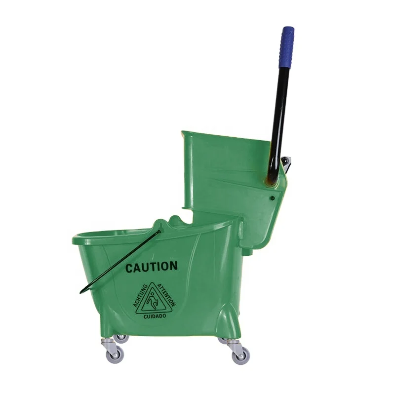 Plastic mop bucket Thickened water truck extrusion winch mop bucket Hotel industrial mop bucket