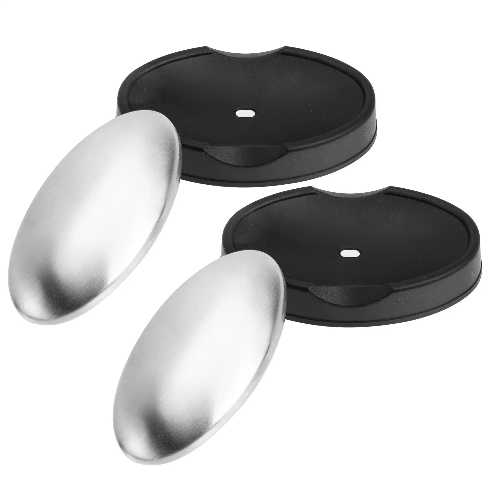 

2PcsStainlessSteelSoapBarforHandOdorRemovalGarlicFishOnionSmellKitchenCleaningDeodorizingSoapsUnderwireBathroomSupplies