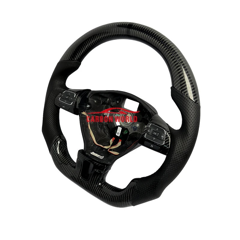 ل Volkswagen Golf MK6 GTI MK7 7.5 Polo GTS GTD GTE R Passat CC R-Line عجلة القيادة من ألياف الكربون