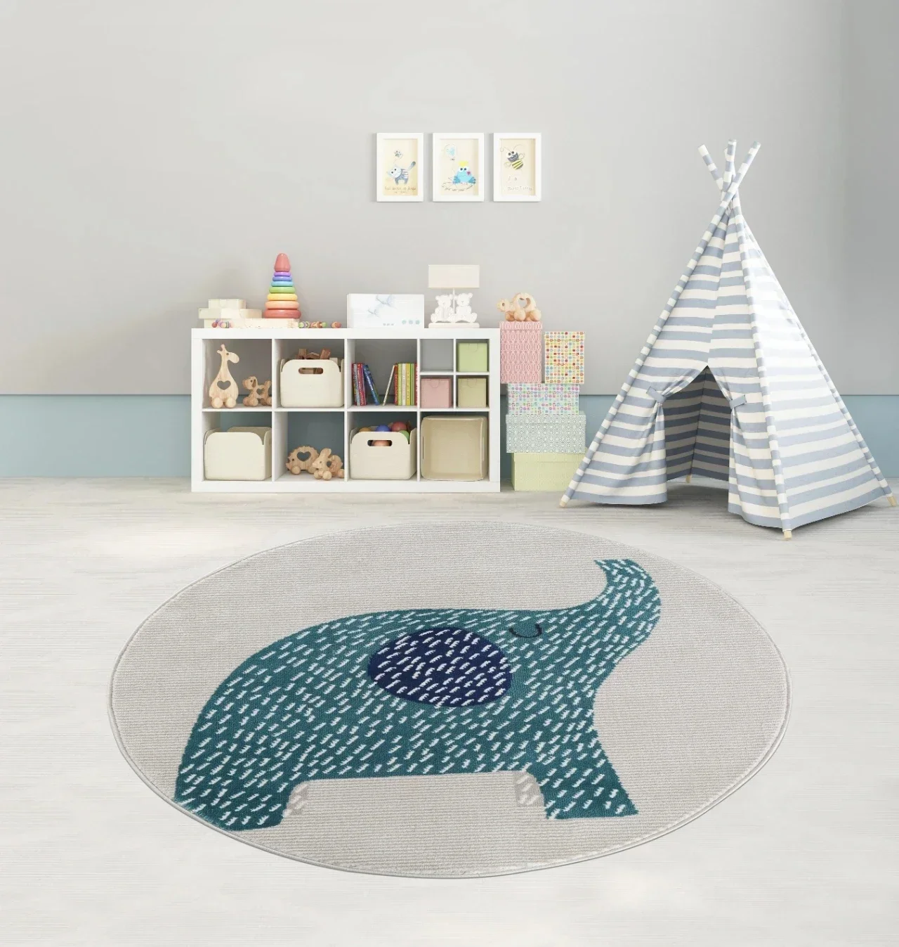 Cartoon Child Carpet Animal Anime Kid Room Decoration Round Rugs