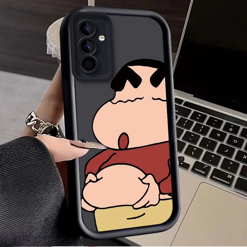 C-Crayon S-ShinChan Case voor Samsung Galaxy A53 A50 A50S A36 A35 A34 A33 A32 A30 A26 A24 A23 A22 A20 A16 A12 4G A06 M55 5G Cover