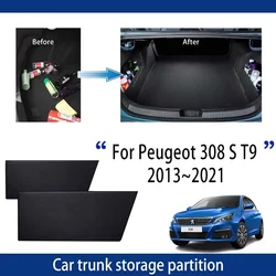 Car Accessories For Peugeot 308 S T9 2013~2021 2015 2018 2020 Trunk Storage Partition Multifunction Storage Auto Interior Parts