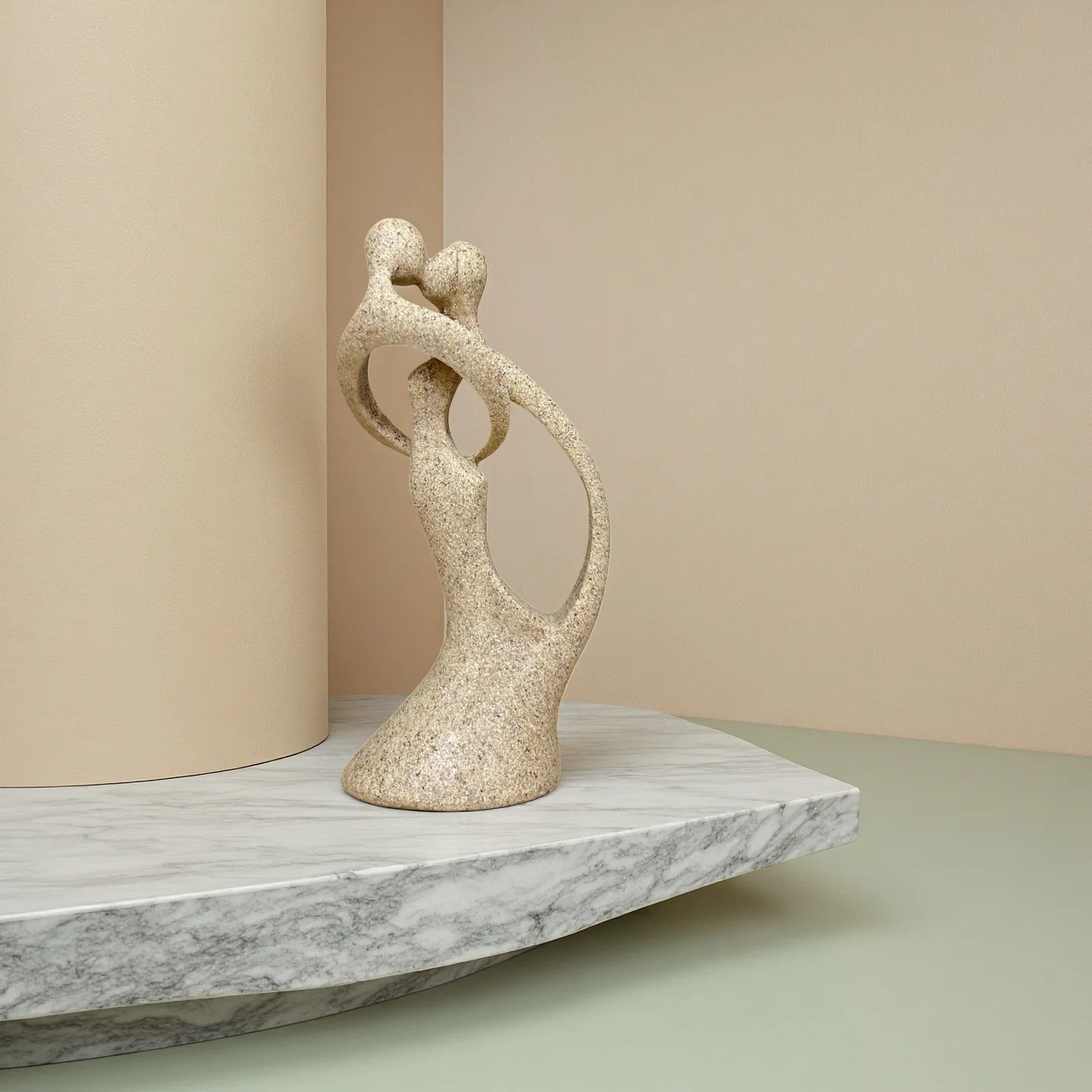 Skulptur Kunsthandwerk Figur Deko Einfache Sandstein-Statue Küssendes Paar Hochzeitsgeschenk Paar-Statue Jubiläumsgeschenk – Detail 7