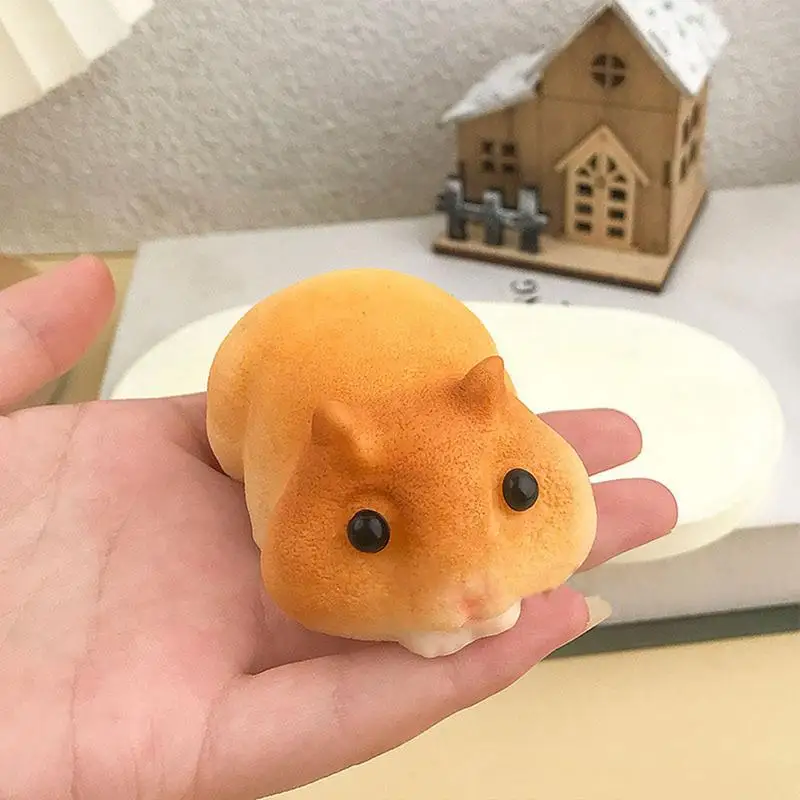 บีบความเครียดบรรเทาของเล่นหนูแฮมสเตอร์รูปร่างช้า Rebound Fidget ตลกบีบความเครียดบรรเทา Fidget สําหรับเด็กและผู้ใหญ่นุ่ม