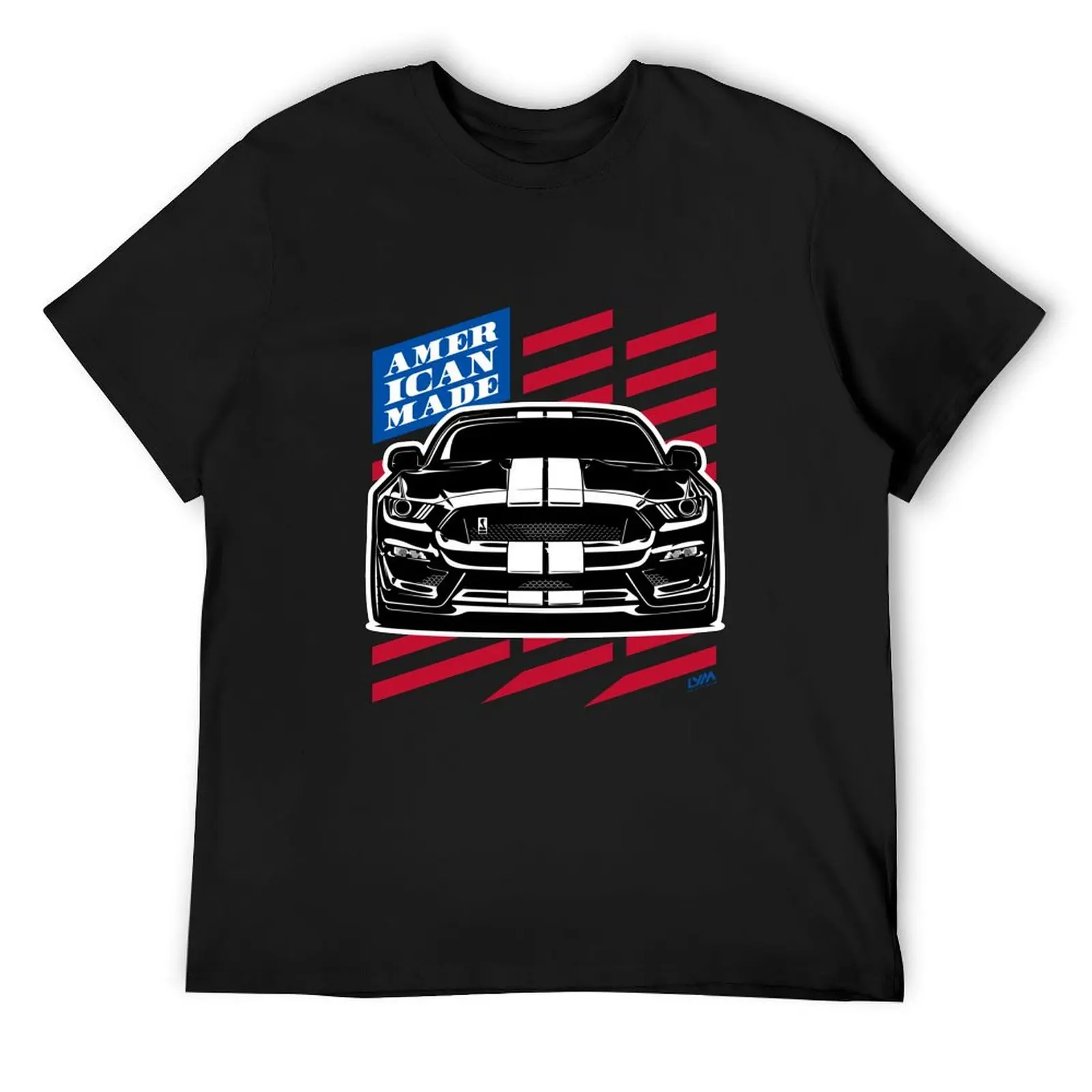 Mustang GT350 American Flag American Made T-Shirt graphic tee shirt graphic t shirts t shirts for men cotton