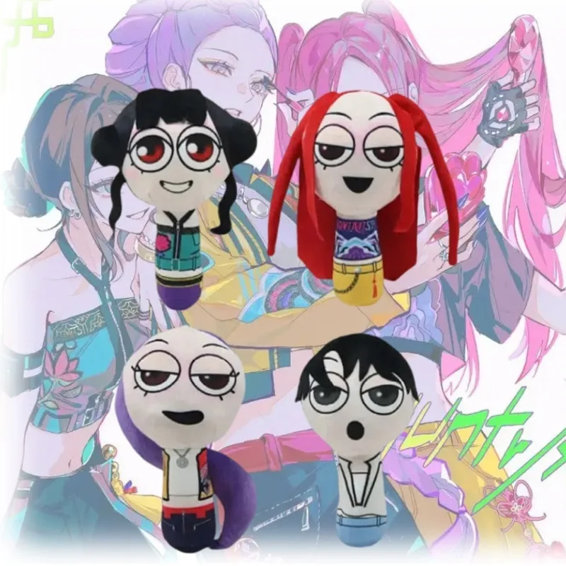 새로운 애니메이션 K-pop 데몬 헌터 팀 봉제 인형 장난감 25CM 만화 귀여운 데몬 헌터즈 리듬 박스 봉제 인형 장난감 어린이 선물용