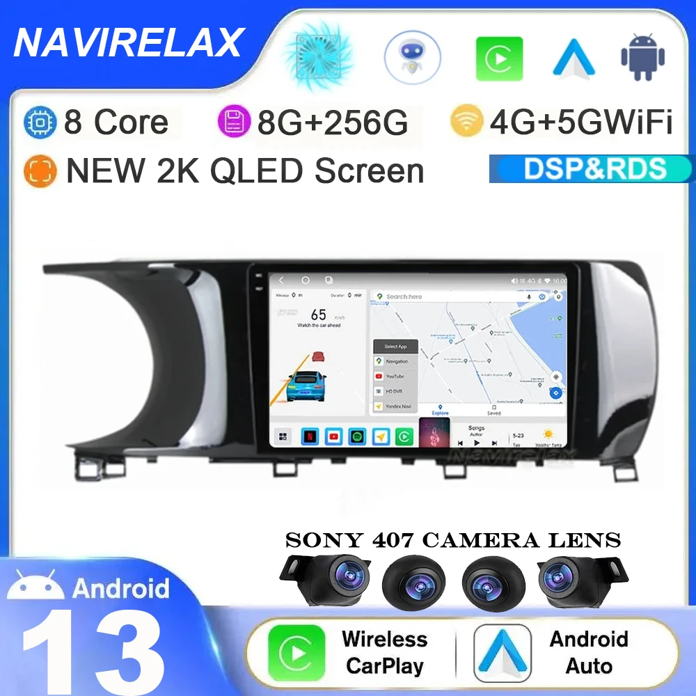 

10" Screen Android 13 For Kia K5 3 III 2020 2021 Car Video Player Radio Bluetooth Wifi Multimedia GPS Navigation Video DSP QLED