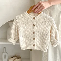 0-3T Newborn Baby Sweater Cardigan Kid Boy Girl Winter Clothes Long Sleeve Warm Knitwear Coat Thick Top Casual Outfit