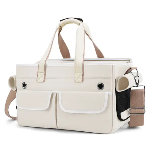 휴대용 고양이 배낭 고양이 외출 핸드백 크로스바디 휴대용 고양이 가방 여행용 캔버스 대용량 통기성 가방 애완동물 휴대용