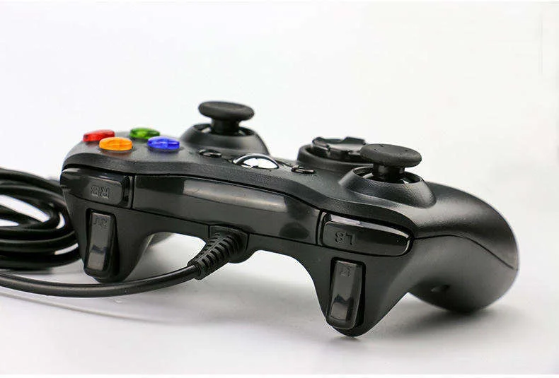 USB سلكي للوحة ألعاب XBOX 360 مع محرك اهتزاز وحدة تحكم عصا التحكم في ألعاب الكمبيوتر لوحدة التحكم Manette Joypad