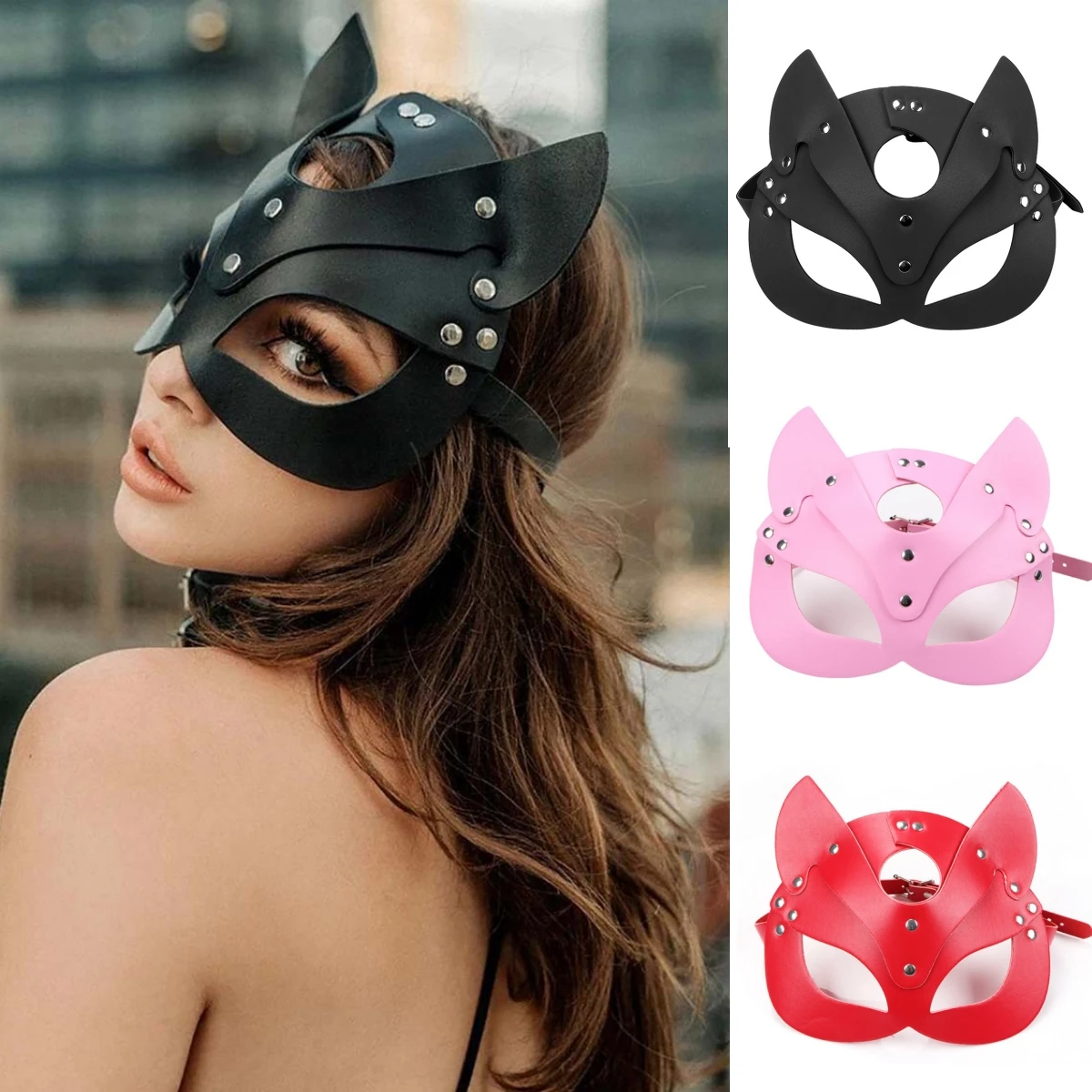 

Women's Sexy Exotic PU Leather Fox Mask Accessory for Prom Halloween Nightclub Parties Cosplay Games Animal Costumes