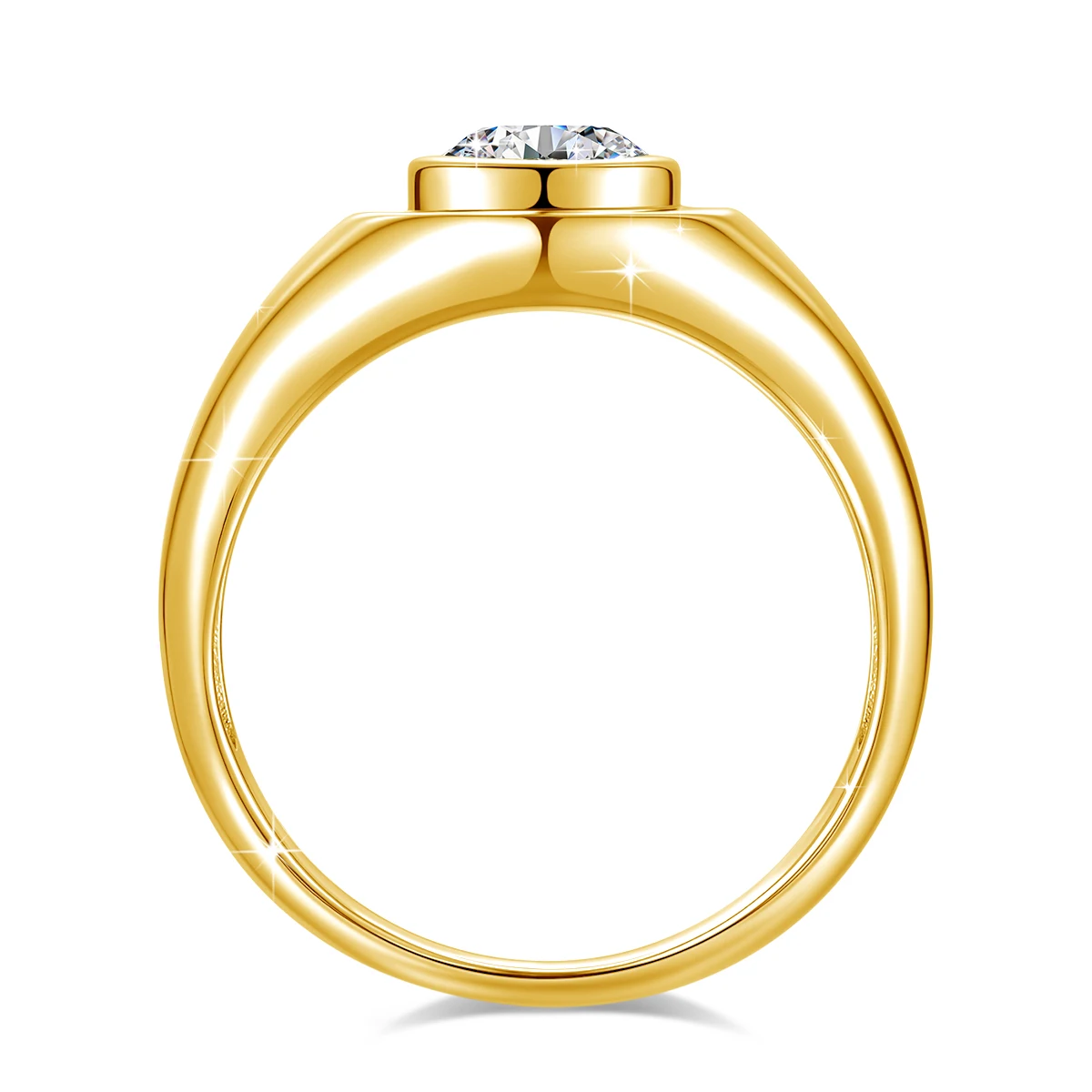 0.5CT Moissanite Rings for Women Man Solid 925 Silver 18K Gold Plated Diamond Rings for Wedding Classic Romantic Fine Jewelry