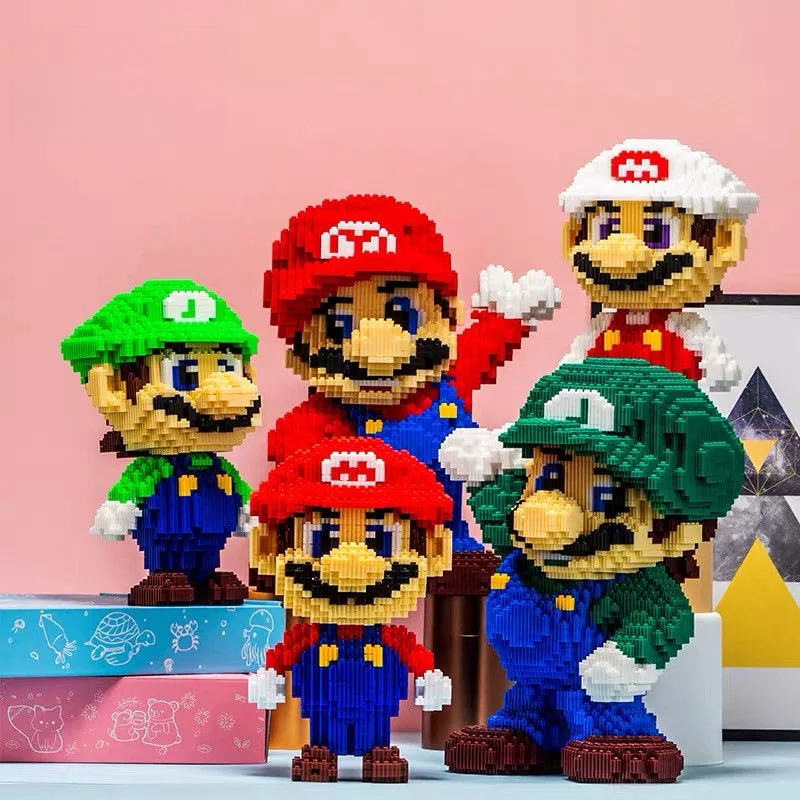 Huge Super Mario Brother Cartoon Building Block Toys Children's Assembled Toys Christmas Gift