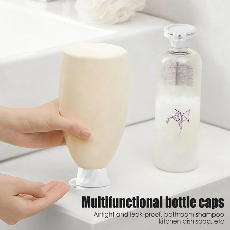 Inverted Bottle Cap Shower Gel Shampoo Leakproof Bottle Cap Kitchen Seasoning Bottle Plastic Cap