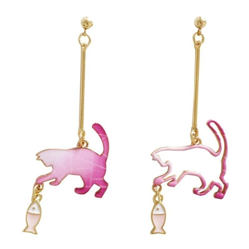 9hjk-Ювелирные-украшения-декор-асимметричные-серьги-Космические-астронавты-для-кошки-ловли-рыбы-капля-earri
