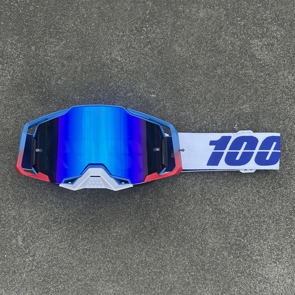 Hochwertige Motocross-Brille für Herren, Winddicht, Sandschutz, HD-Gläser, UV400-Schutz, Motorrad- und Radsportbrille für Rennen